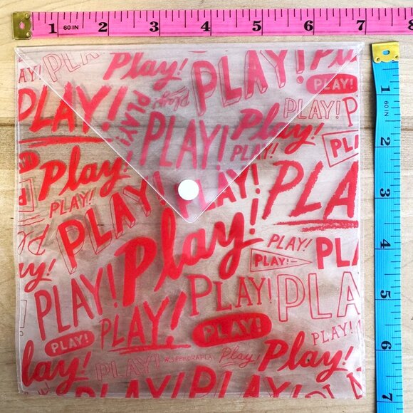 SEPHORA PLAY! Set of 6 Red Resealable Plastic and PVC Bags 7" x 7.75" - Picture 7 of 7
